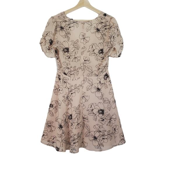 Forever 21 | Floral Short Sleeve Preppy Skater Drees Fit n Flare Lightweight - Picture 2 of 10